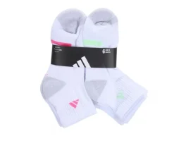 Adidas Girls 6 Pack Cushioned Quarter
