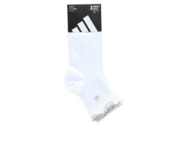 Adidas 3 Pack Womens Sport Fashion Ruffle Quarter Socks