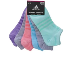 Adidas 6 Pair Women's Superlite No Show Socks