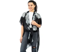 AW Items Floral Kimono w Sequins