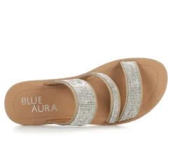 Blue Aura Shine Sandals