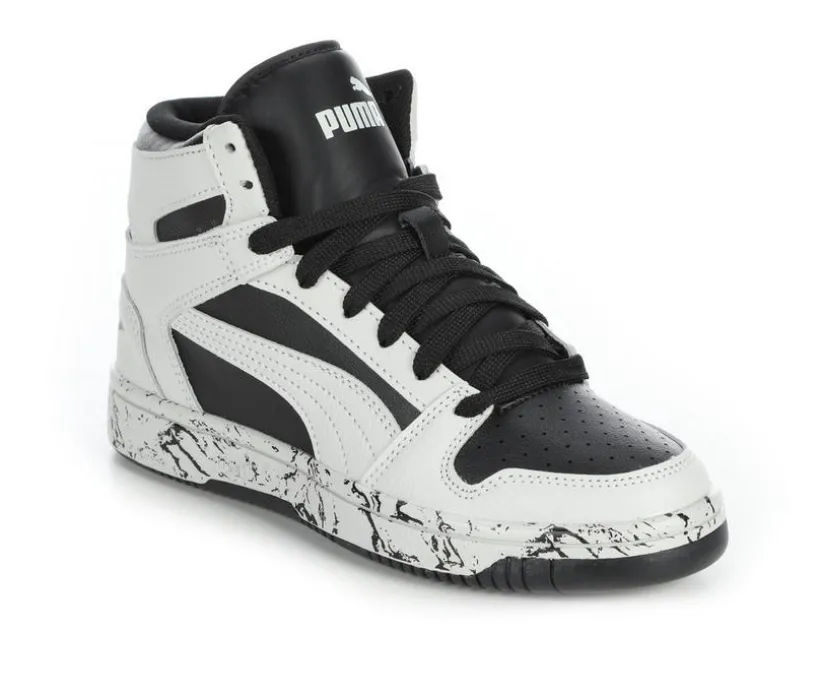 Boys' Puma Big Kid Rebound Lay Up Mid Marble Basketball Sneakers