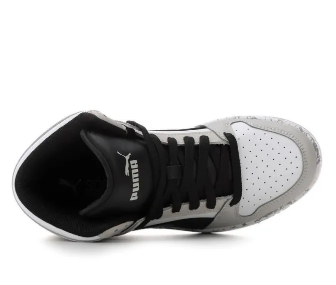 Boys' Puma Big Kid Rebound Lay Up Mid Marble Basketball Sneakers