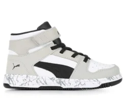 Boys' Puma Little Kid & Big Kid Rebound Layup Mid Marble Sneakers