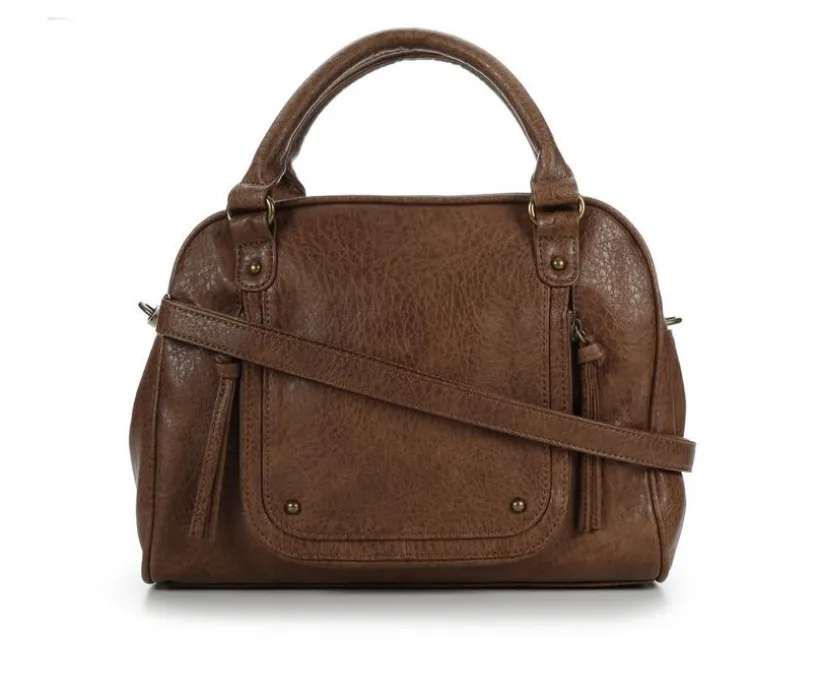 Bueno Of California Buffalo Satchel Handbag