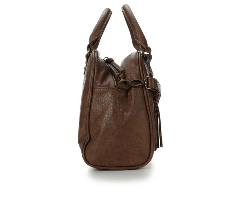 Bueno Of California Buffalo Satchel Handbag