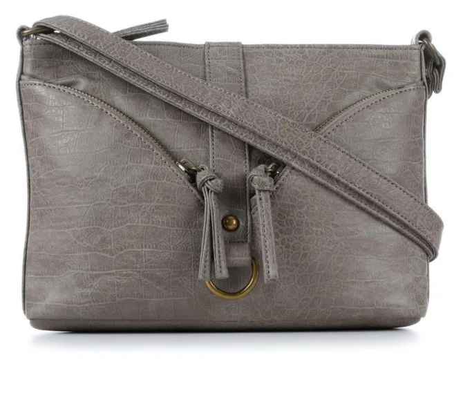 Bueno Of California Croc Washed Pocket Handbag