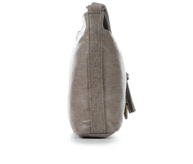 Bueno Of California Croc Washed Pocket Handbag