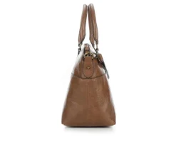 Bueno Of California Grainy Elk Satchel Handbag