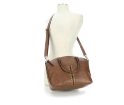 Bueno Of California Grainy Elk Satchel Handbag