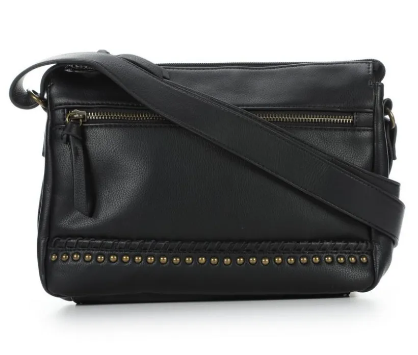 Bueno Of California PVC Dome Studs Crossbody Handbag