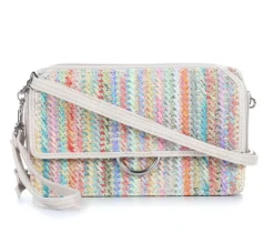 Bueno Of California Straw Wallet on a String Handbag