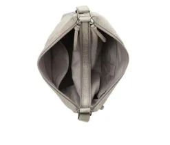 Bueno Of California Waxy Croc Washed Hobo Bag Handbag