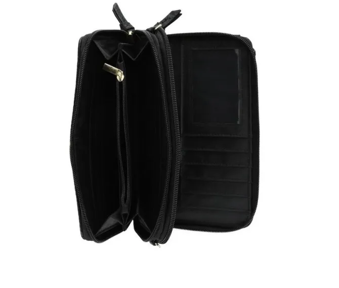 Bueno Of California Woven Wallet on a String Crossbody Bag