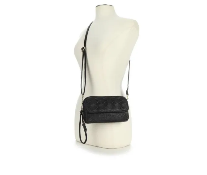Bueno Of California Woven Wallet on a String Crossbody Bag