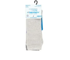 Copper Fit 3 Pack Energy Dress Cushioned Crew Socks