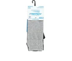 Copper Fit 3 Pack Energy Dress Cushioned Crew Socks