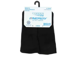 Copper Fit 6 Pack Men's Energy Crew Socks
