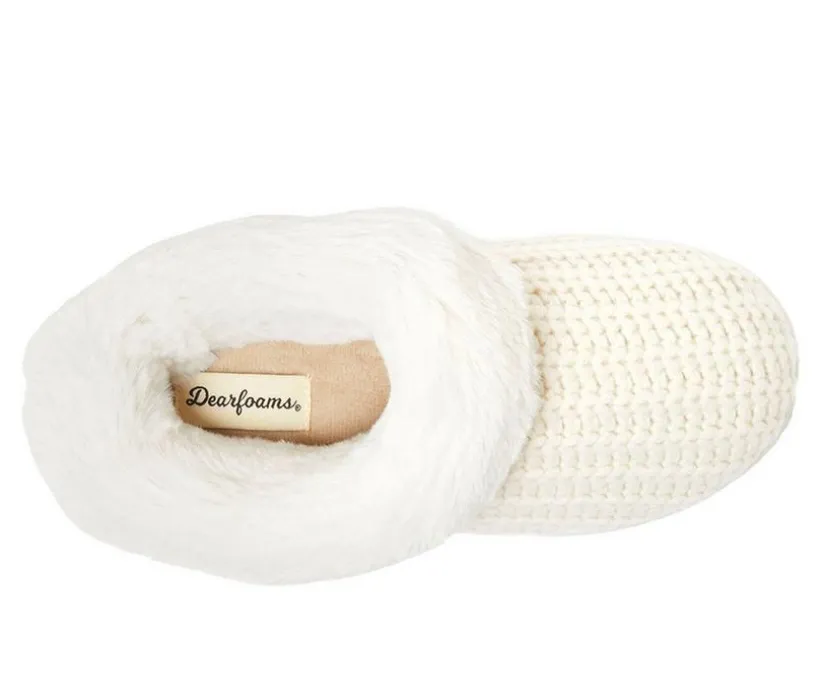 Dearfoams Hannah Festive Knit Clog Slippers