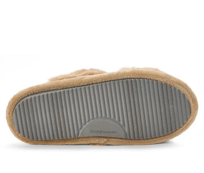Dearfoams Jessica Furry CrissCross Slide Slippers