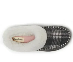 Dearfoams Nyla Felted & Plaid Moc Toe Clog Slippers