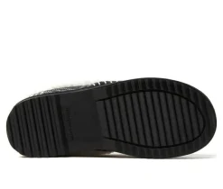 Dearfoams Nyla Felted & Plaid Moc Toe Clog Slippers