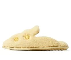 Dearfoams Teddy Heart Scuff Slippers