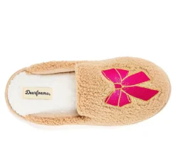 Dearfoams Teddy Heart Scuff Slippers