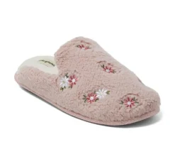 Dearfoams Teddy Heart Scuff Slippers