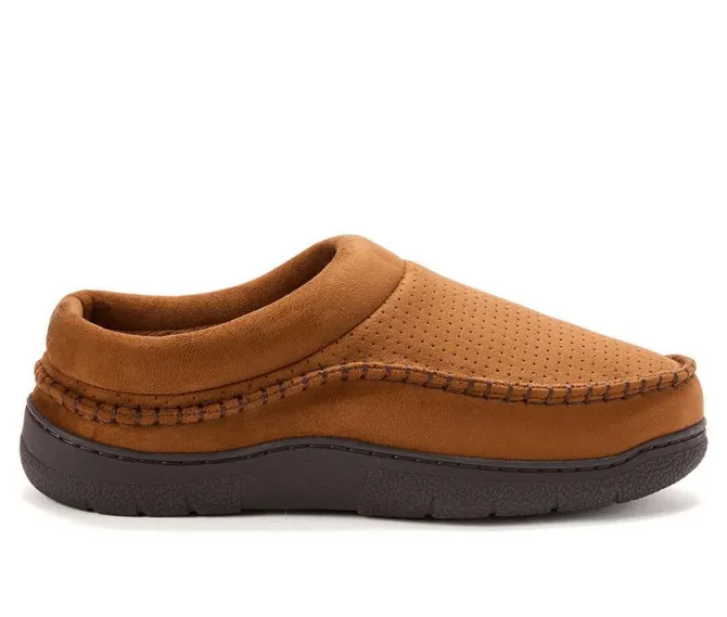 Dearfoams Thompson Microsuede Moc Toe Clog Slippers