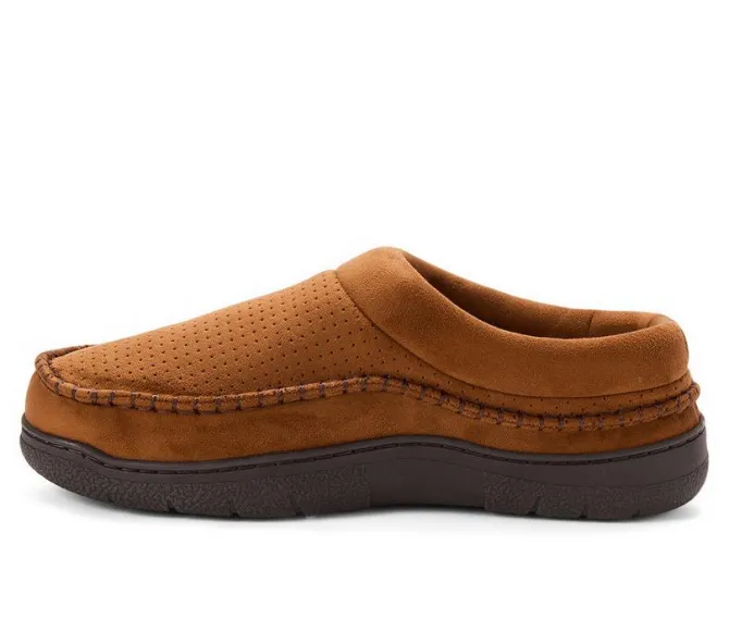 Dearfoams Thompson Microsuede Moc Toe Clog Slippers