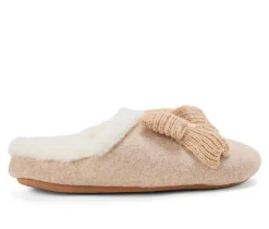 Dearfoams Women's Josie Knit Bow Slippers