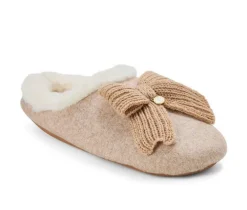 Dearfoams Women's Josie Knit Bow Slippers