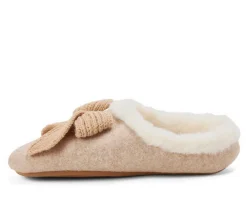 Dearfoams Women's Josie Knit Bow Slippers
