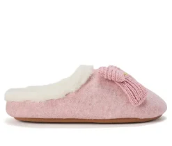 Dearfoams Women's Josie Knit Bow Slippers