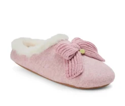 Dearfoams Women's Josie Knit Bow Slippers