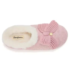 Dearfoams Women's Josie Knit Bow Slippers