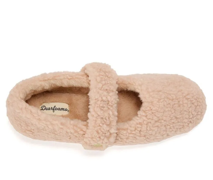 Dearfoams Women's Maryanne Luxe Teddy Slippers