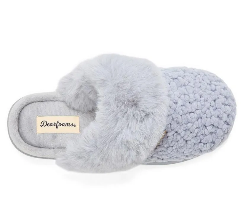 Dearfoams Woomen's Courtney Knit Scuff Slippers