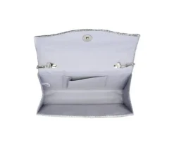 Four Seasons Handbags Small Diagonal Stripe Evening Clutch