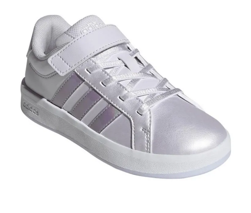 Girls' Adidas Little Kid Grand Court 3.0 El C Sneakers