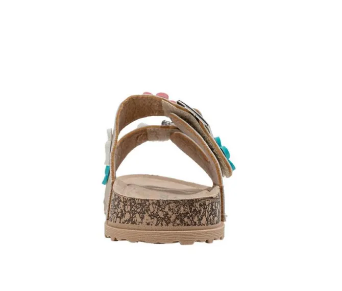 Girls' Bebe Little Kid Bloom Footbed Sandals
