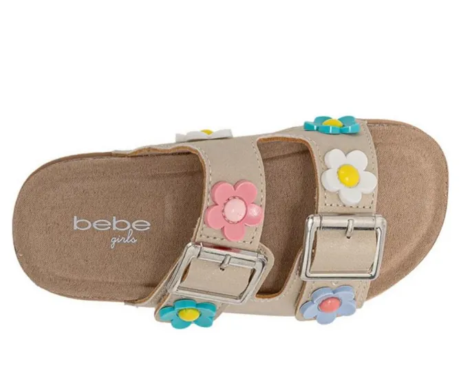 Girls' Bebe Little Kid Bloom Footbed Sandals