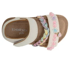 Girls' Bebe Toddler Berry Footbed Sandals