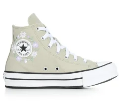 Girls' Converse Chuck Taylor Embroidered Floral Lift Sneakers
