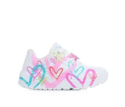Girls' Skechers Street Uno Lite Flutter Heart Shoes