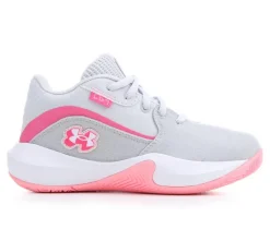 Girls' Under Armour Little Kid Lockdown 7 Patches Basketball Shoes