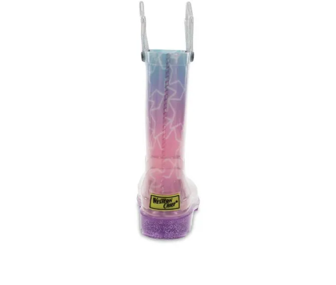 Girls' Western Chief Little Kid Glitter Star Lighted Rain Boots