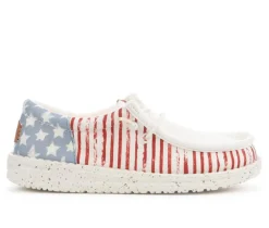 Kids' HEYDUDE Little Kid & Big Kid Wally Funk Americana Stars Casual Shoes