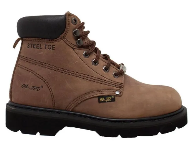 Men's AdTec 6" Full Grain Leather Steel Toe Work Boots